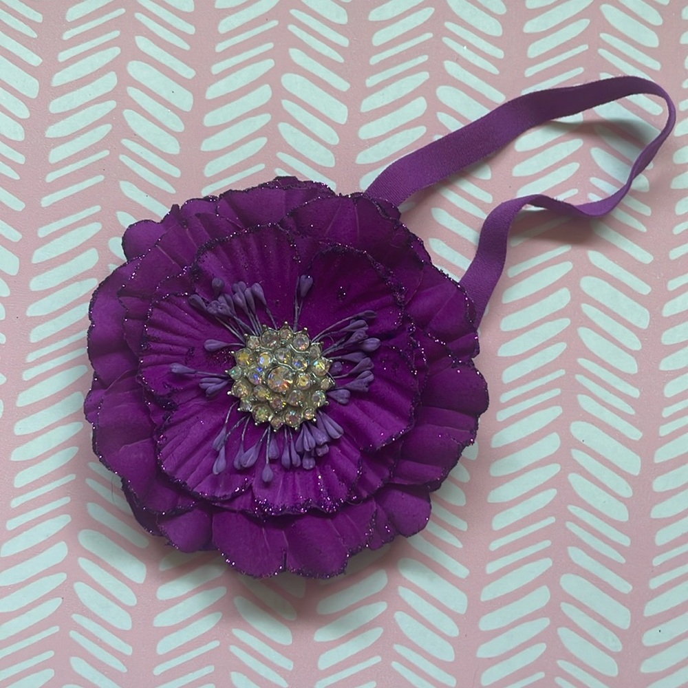 Fuchsia purple Tieks flower topper